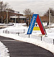 Photo of sign in front of Admin Building