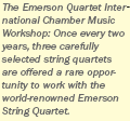 Caption: ESQ International Chamber Music Workshop