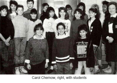Carol Chernow and class