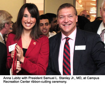 Anna Lubitz with President Stanley