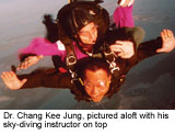 Dr. Jung skydiving