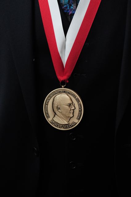 The Rohlf Medal as worn by Dr. Bookstein