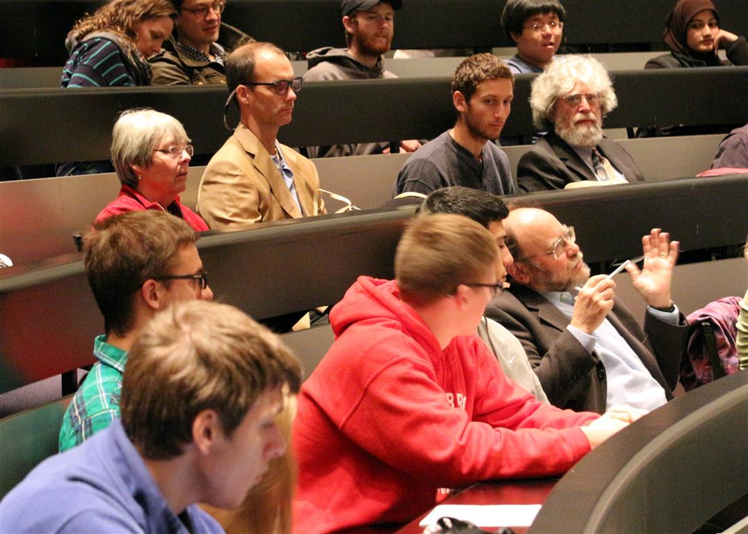 Fred L. Bookstein asking a question from the audience