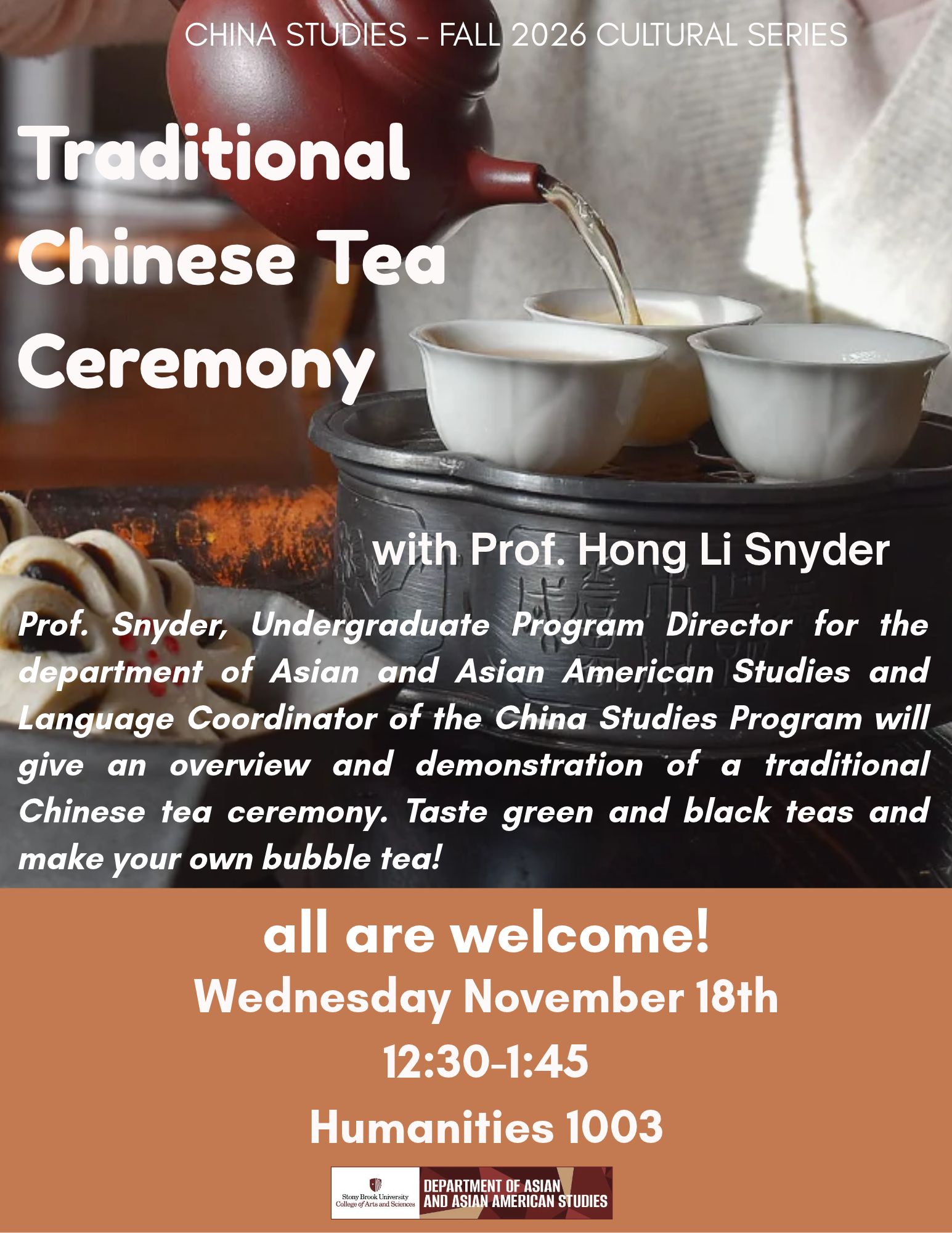 this is an image of a flyer for a traditional chinese tea ceremony