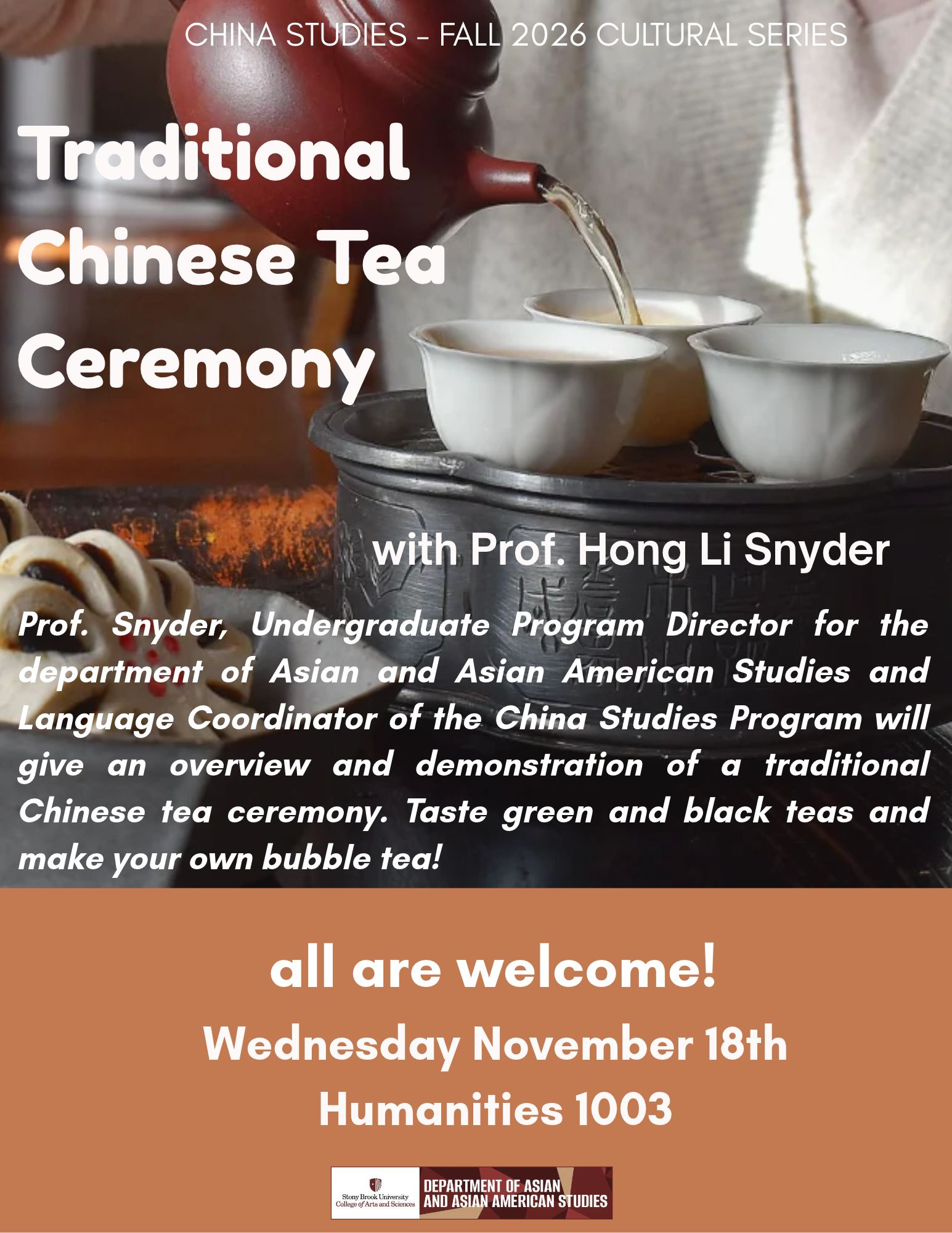 this is an image of a flyer for a traditional chinese tea ceremony