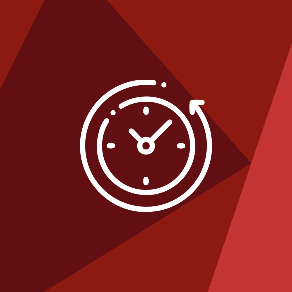 clock with arrow going back