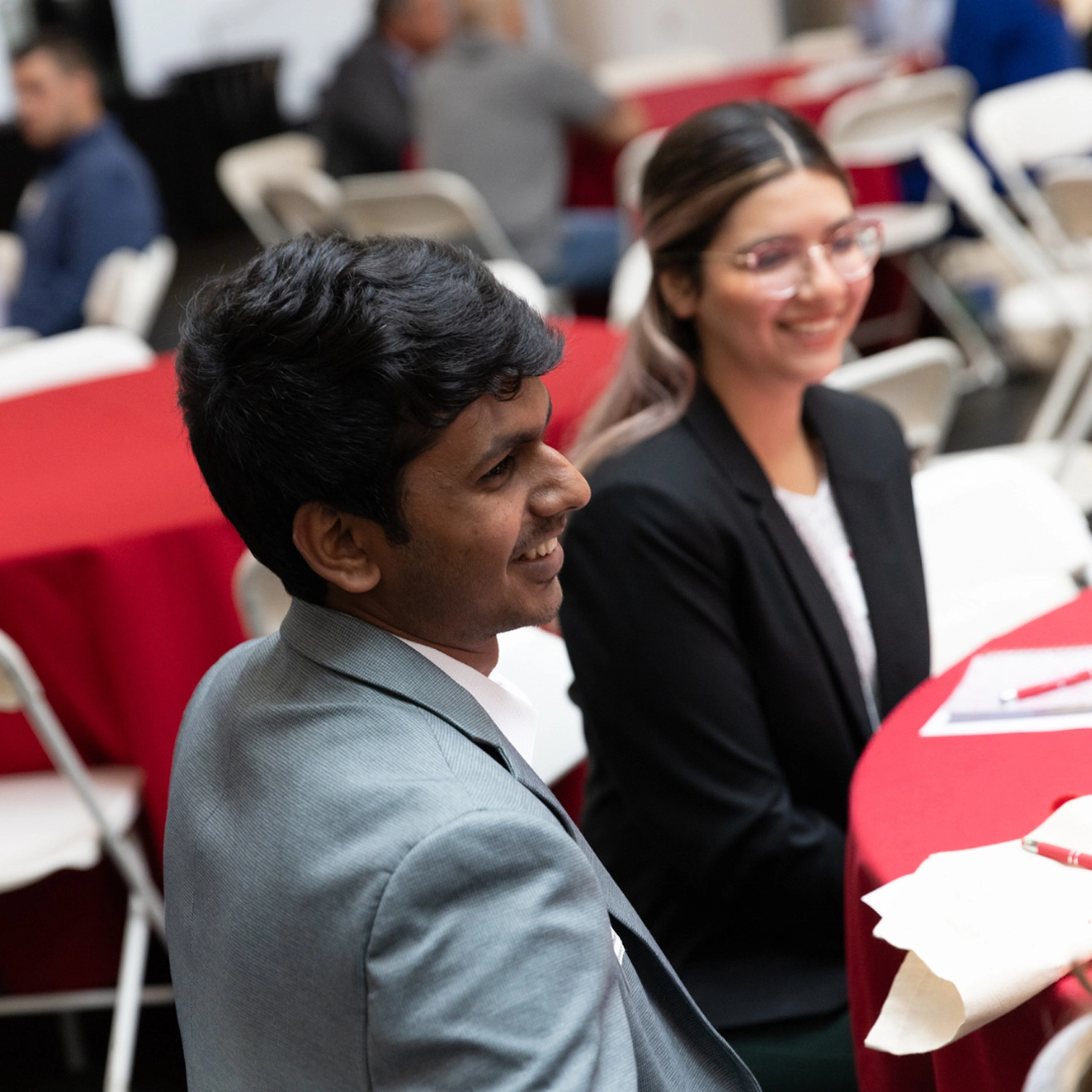 Masters Student at event