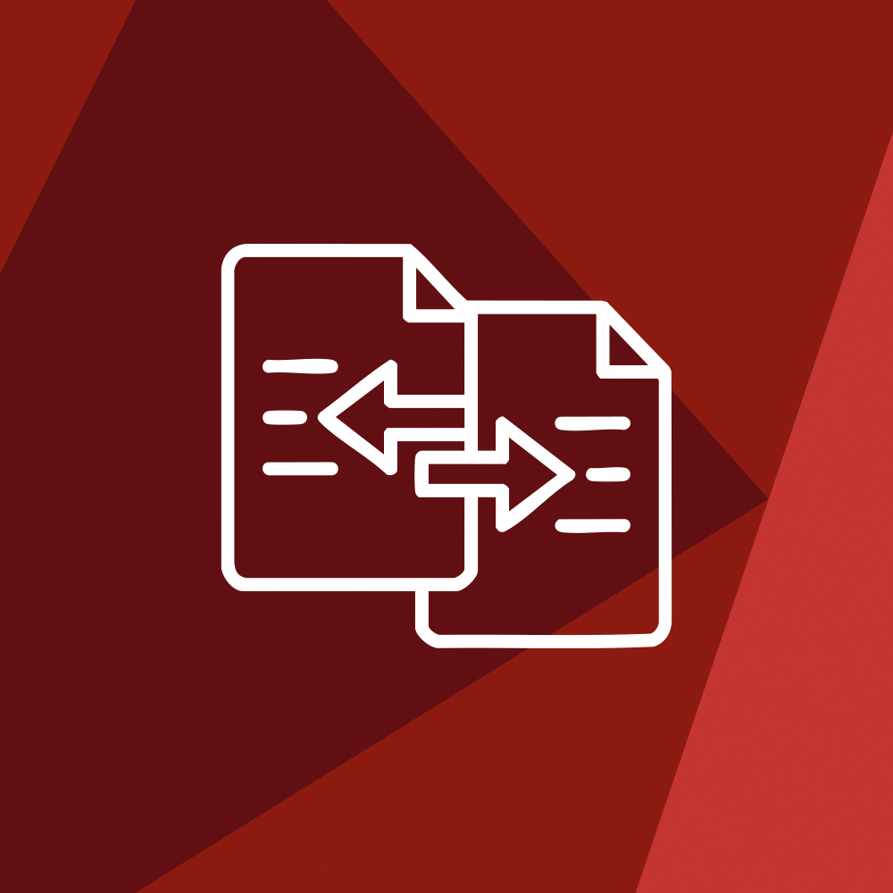 two documents with arrows icon