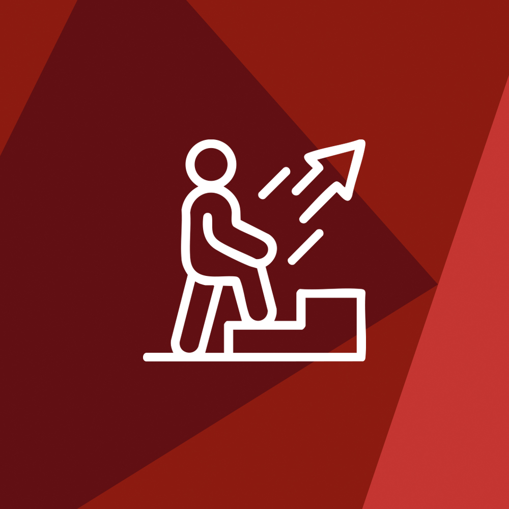person walking up icon