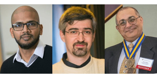 Headshots of Niranjan Balasubramanian, Michael Ferdman, and Erez Zadok