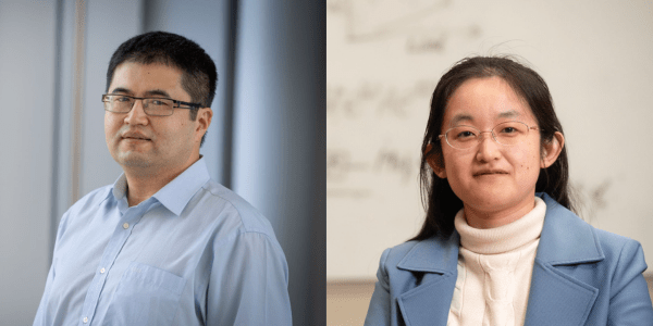 Headshots of Peng Zang and Yifan Zhou