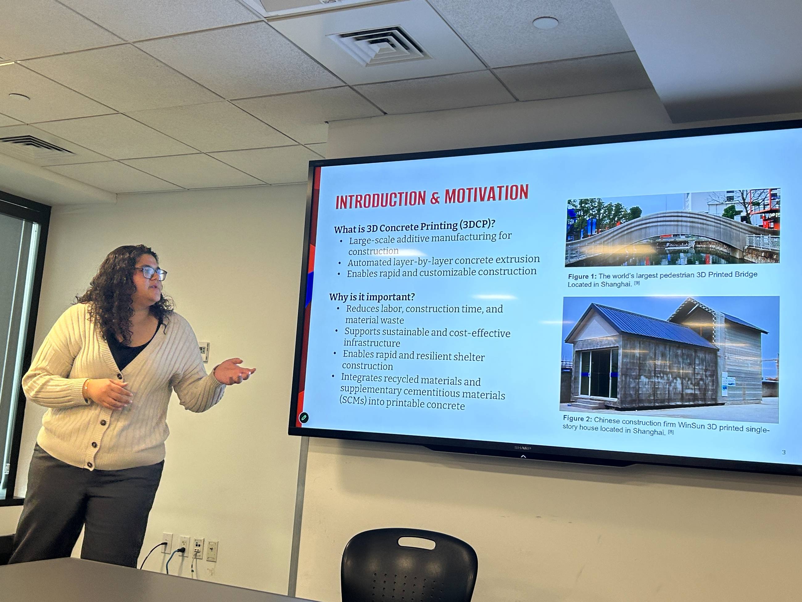 Mariz Baslious describing the motivation for her project.