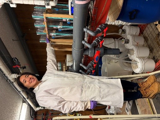 Xiumei Jian working in lab