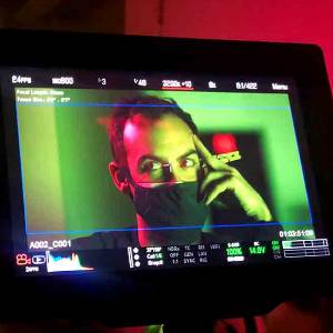 A film director's view of an actor on shoot