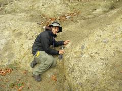 Steven Jaret conducting fieldwork at Ries Crater