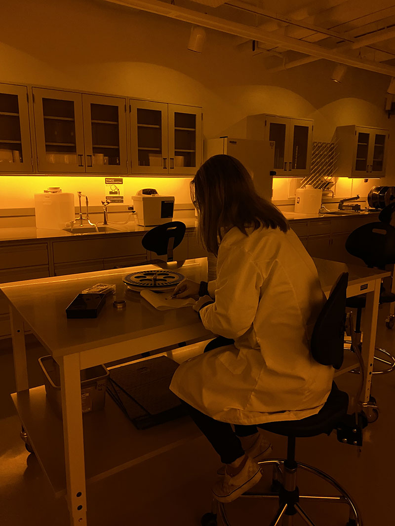 Student in Lab