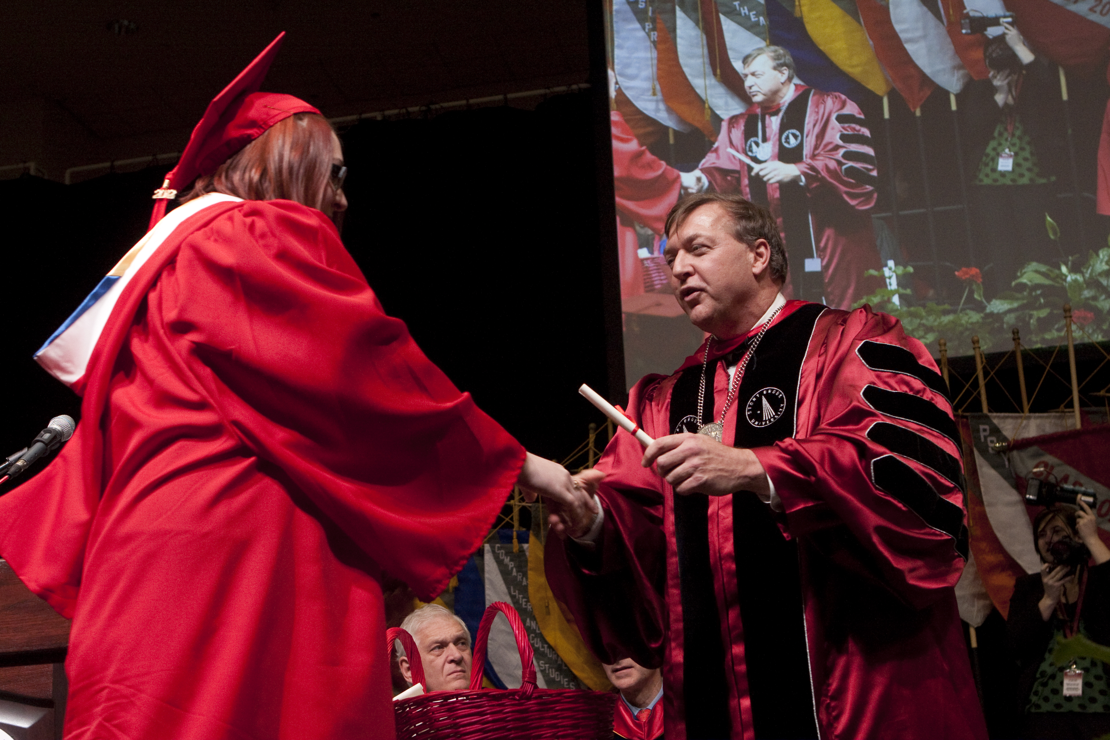 Student receiving diploma
