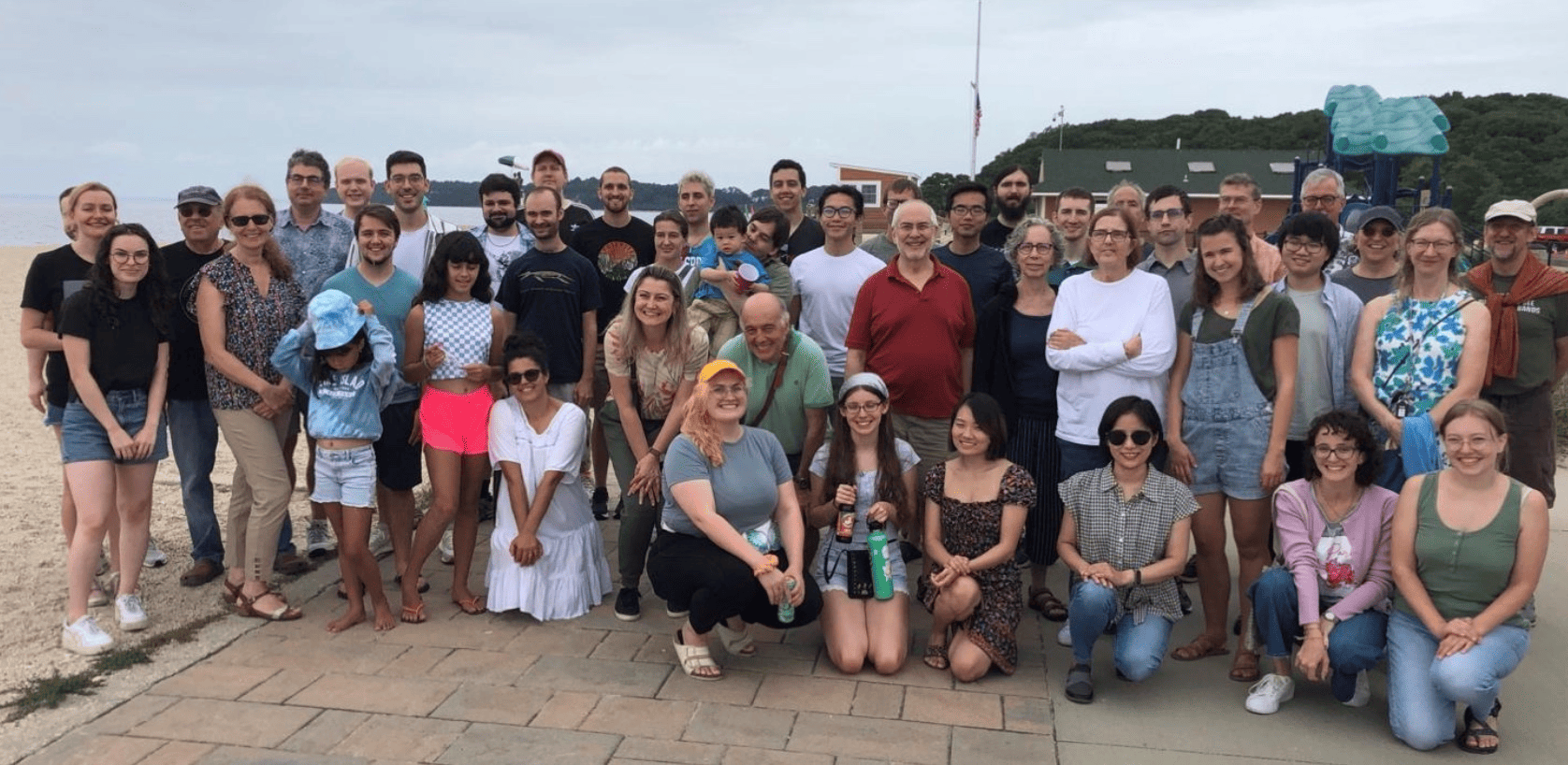 Group photo at beach