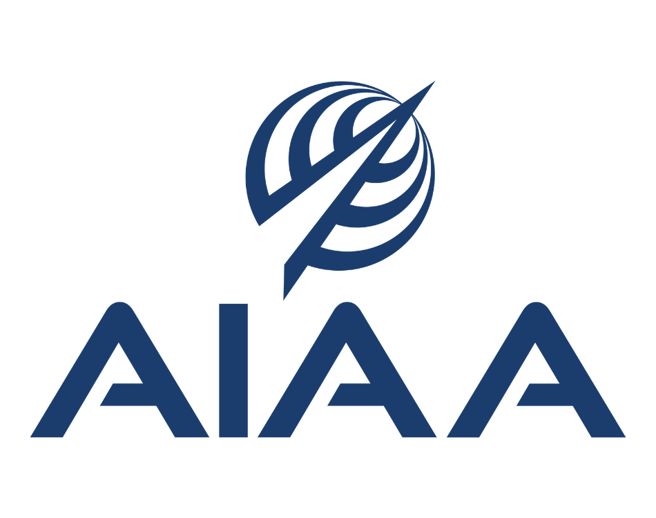 Logo of the American Institute of Aeronautics and Astronautics (AIAA) featuring a swirling graphic above the acronym "AIAA" in bold letters.