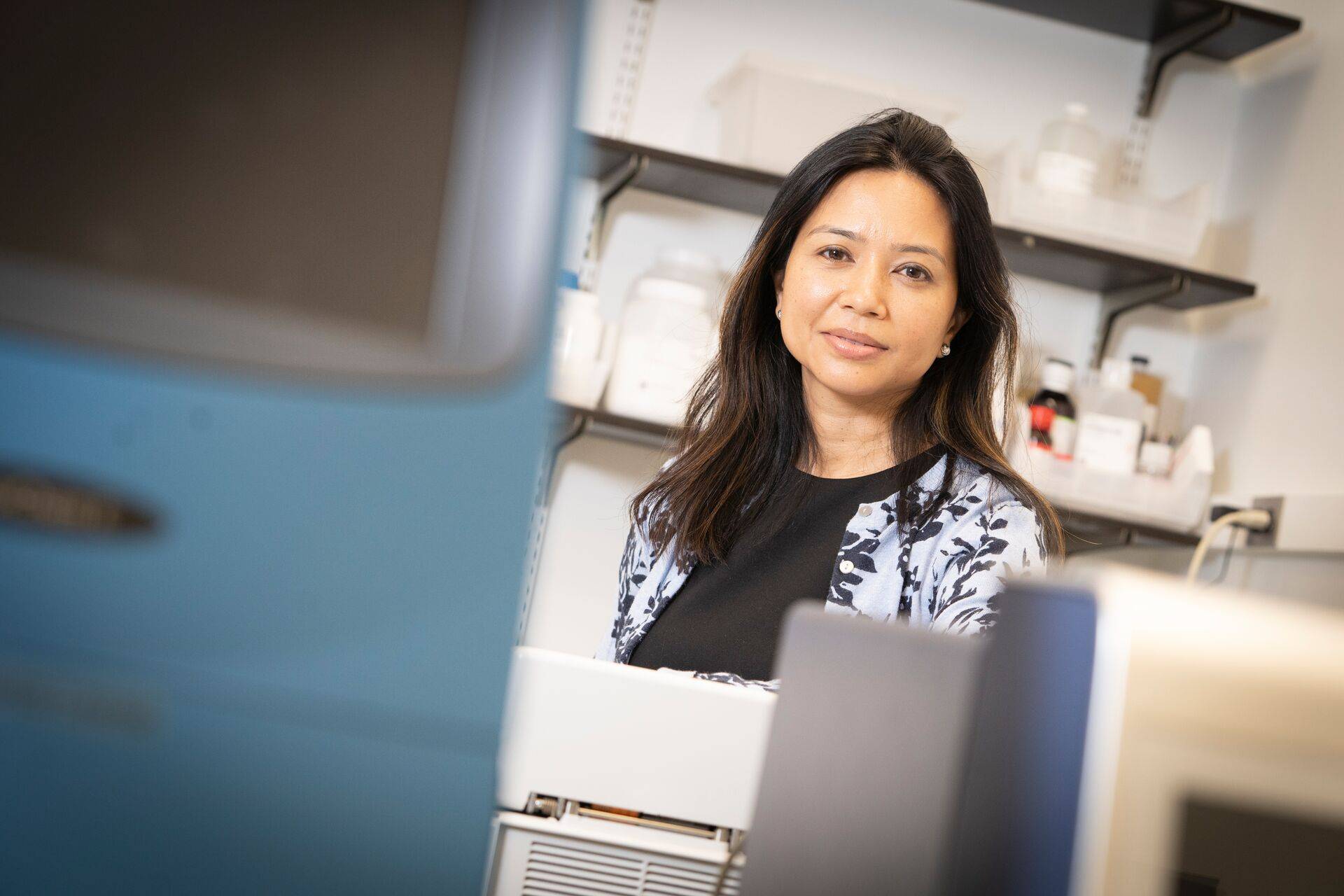 Prerana Shrestha headshot in laboratory