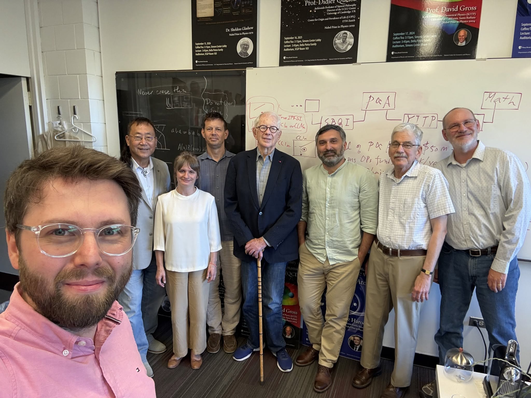 SBU High Energy Physics Profs with Prof. Sheldon Glashow