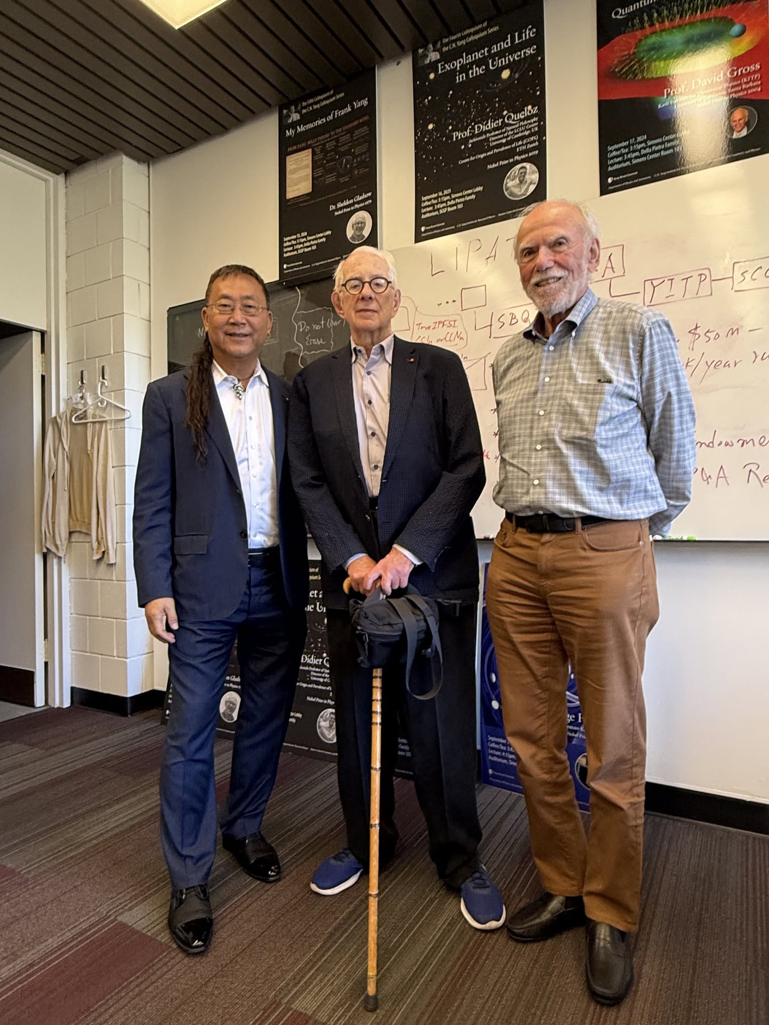 Prof. Chang Kee Jung, Prof. Sheldon Glashow, and Prof. Barry Barish