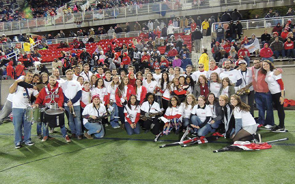 Group picture of the Spirit of Stony Brook Alumni ban