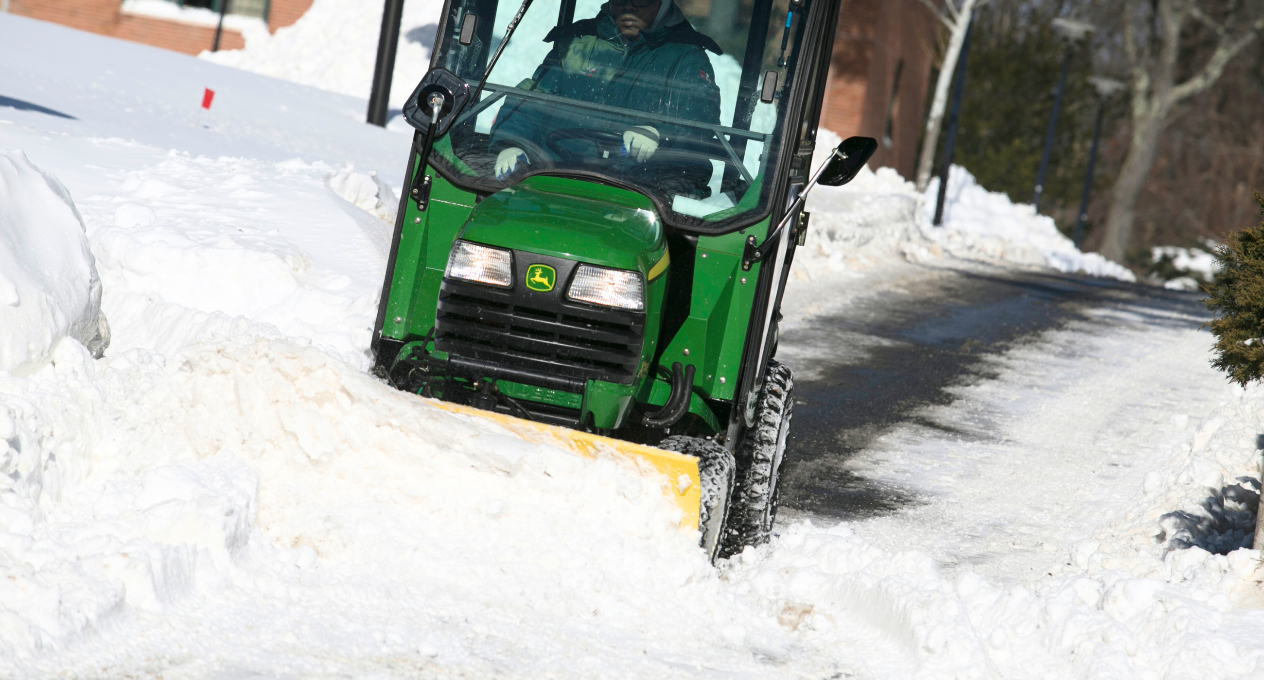 snow plow in action