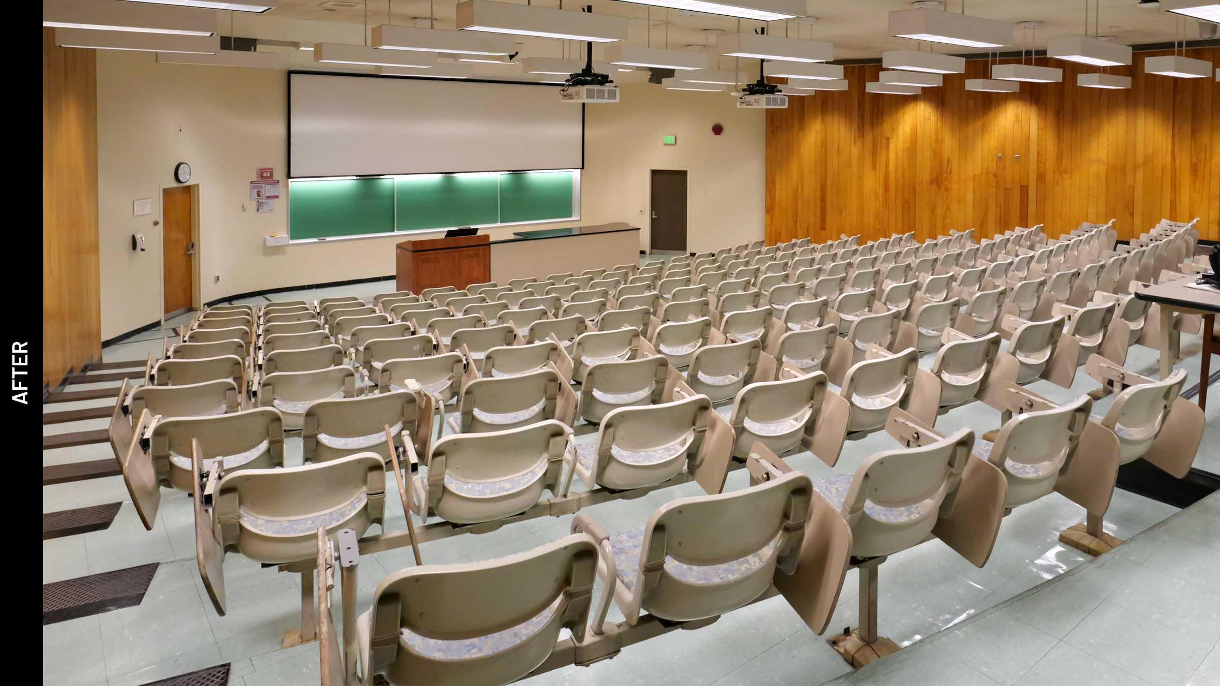 Refurbished classroom seating area