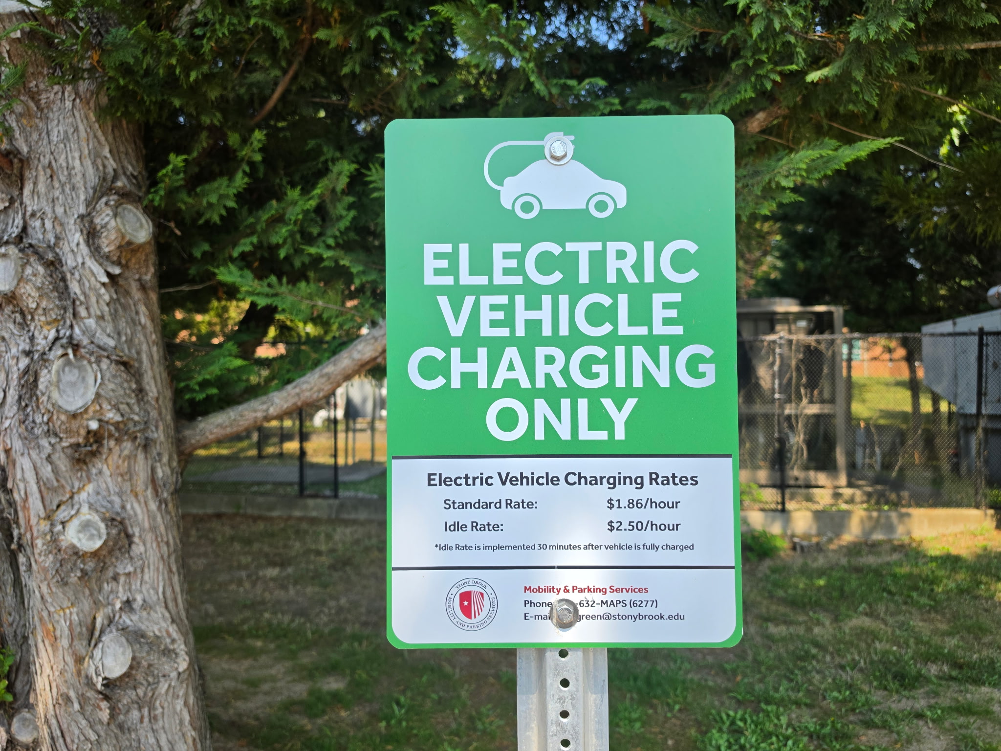EV charging only sign