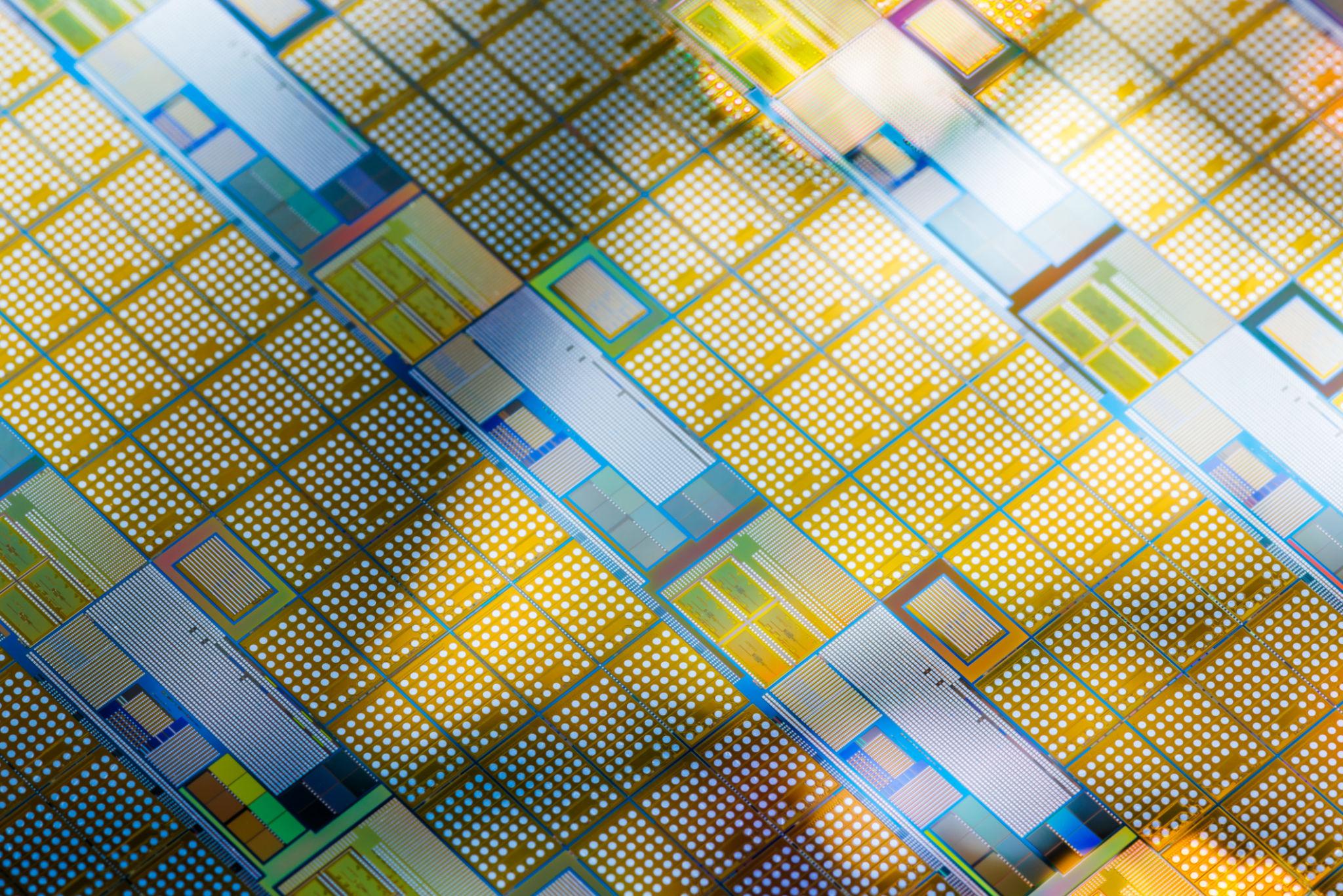 closeup of semiconductor