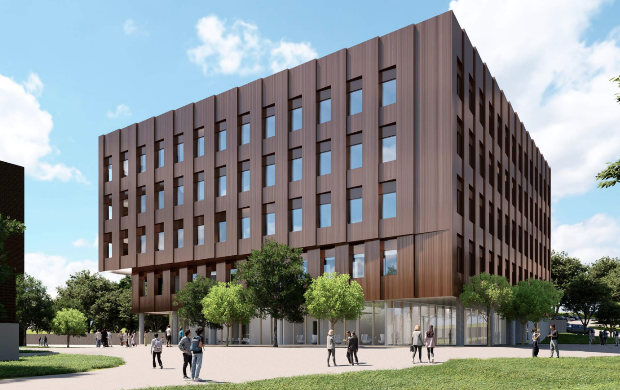 rendering of new college of business