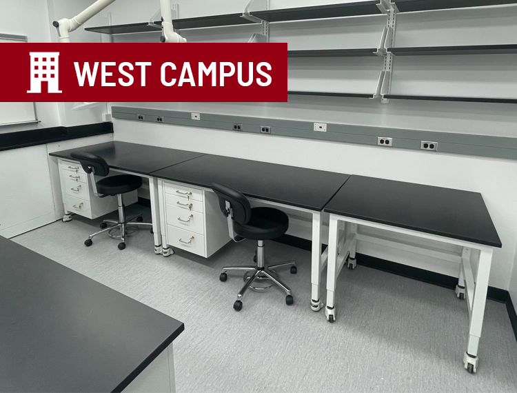 LAB 537 with "west campus" location overlay