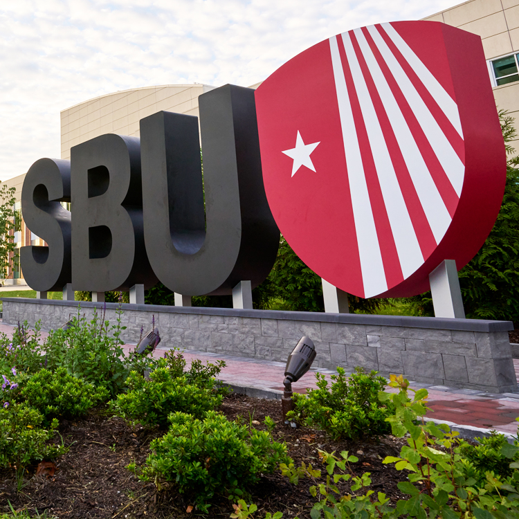 SBU landmark letter installation