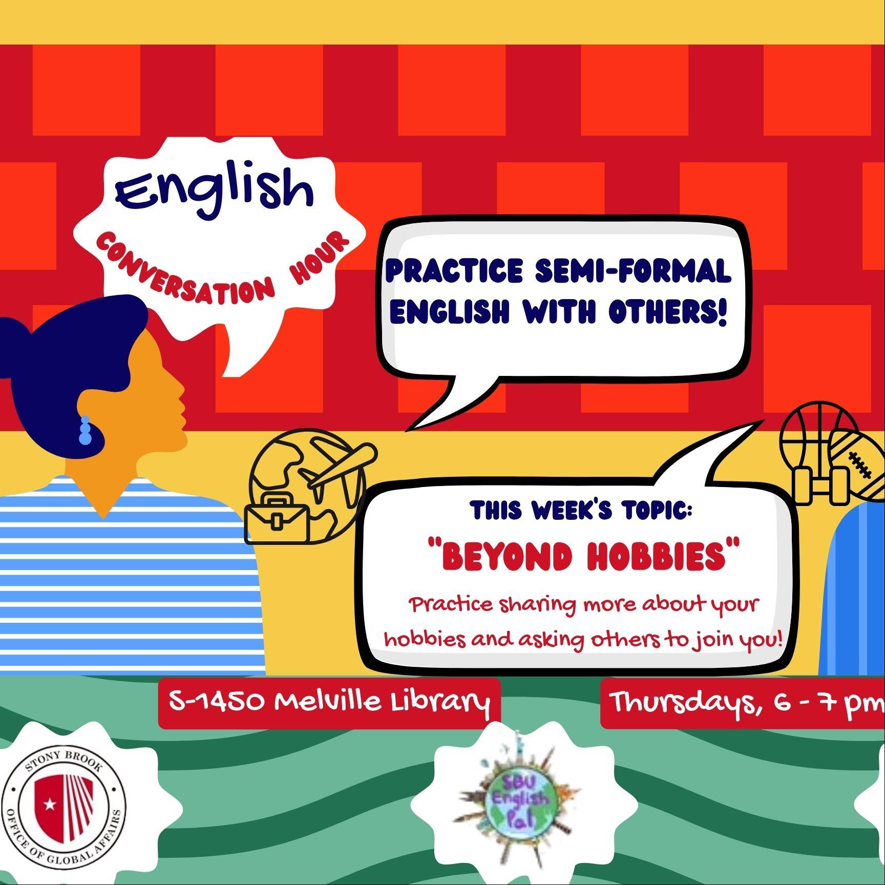 Sample English Conversation event flyer