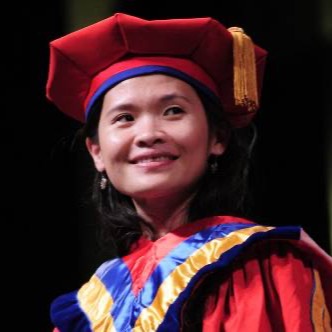 Student in graduation cap and gown
