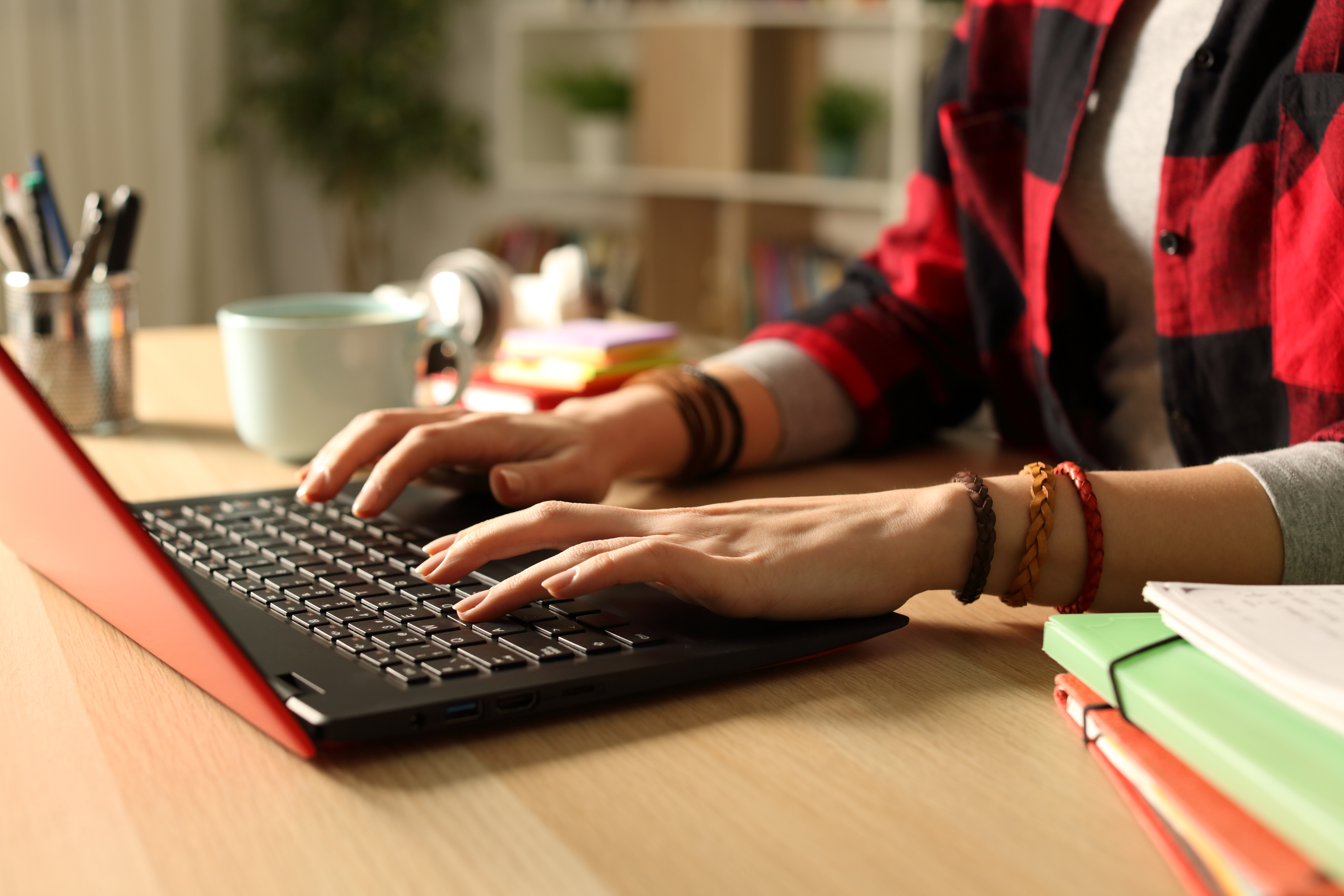 person on a laptop