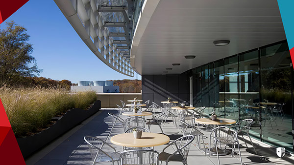 Tables on a patio