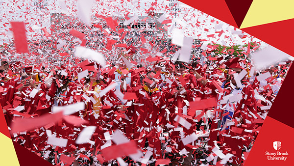 Red and white confetti