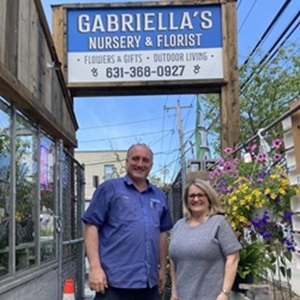 Willa with owner of Gabriella's Nursery & Florist