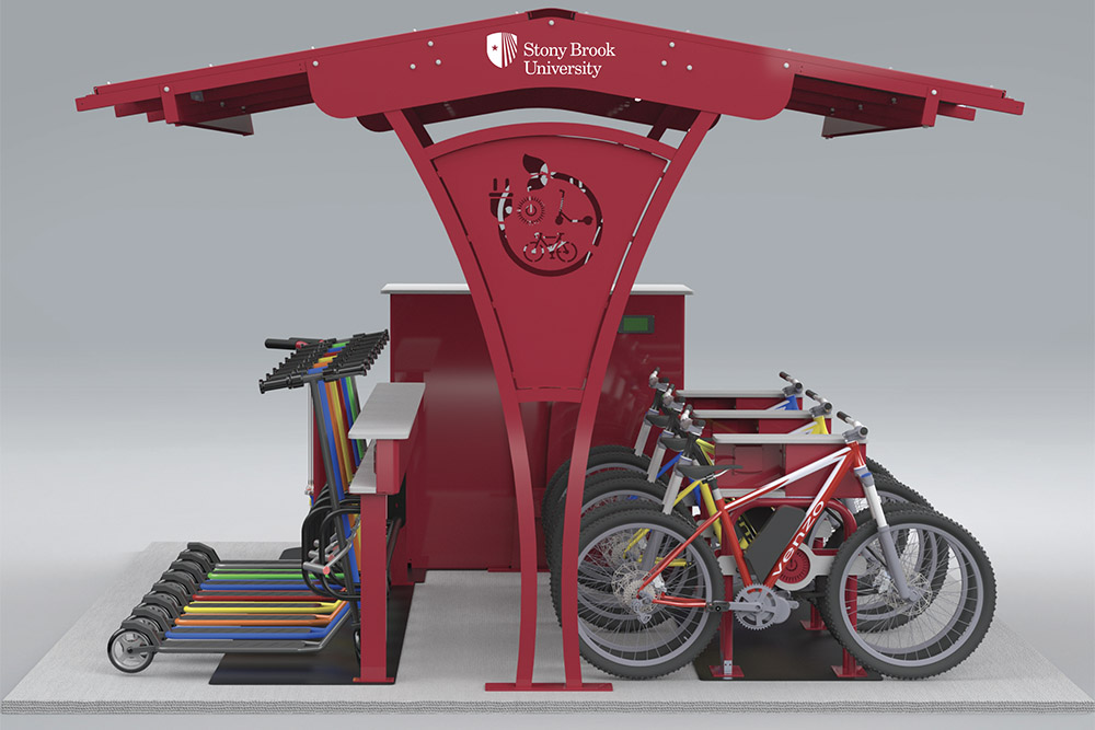 EnerFusion solar-powered micro-mobility charging station