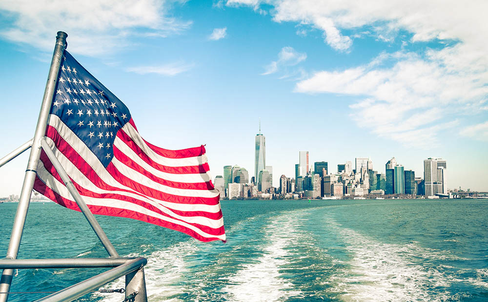 View of NYC from a boat