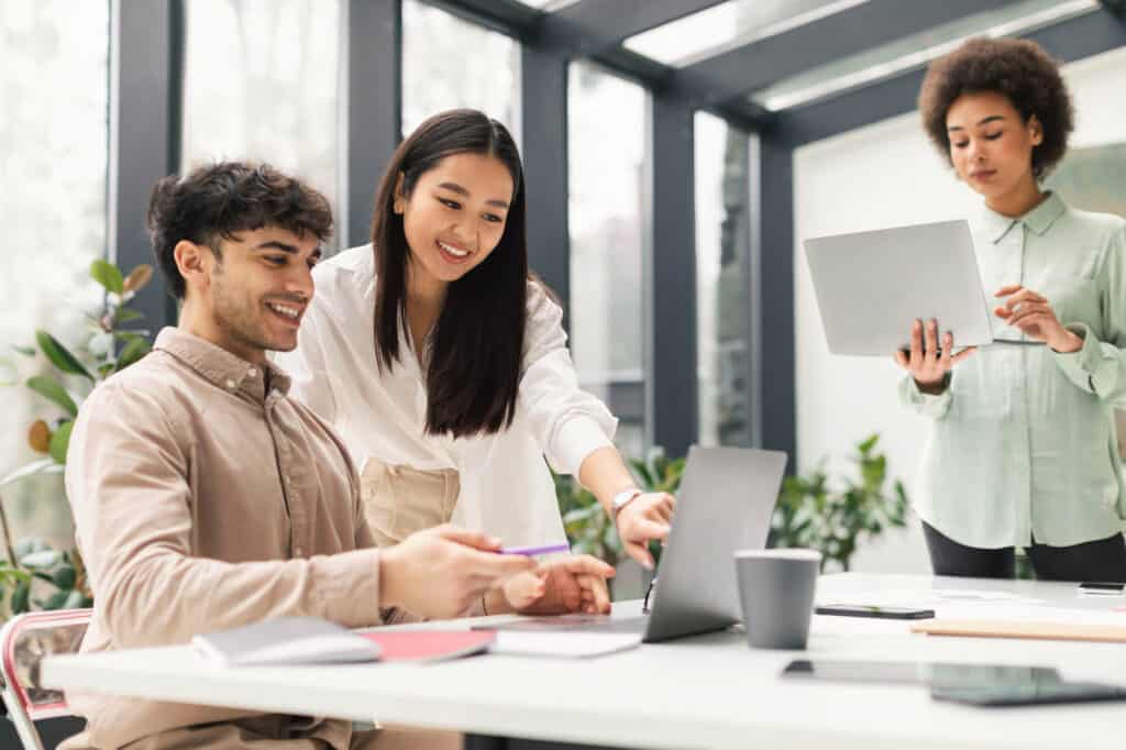Young graduates at work