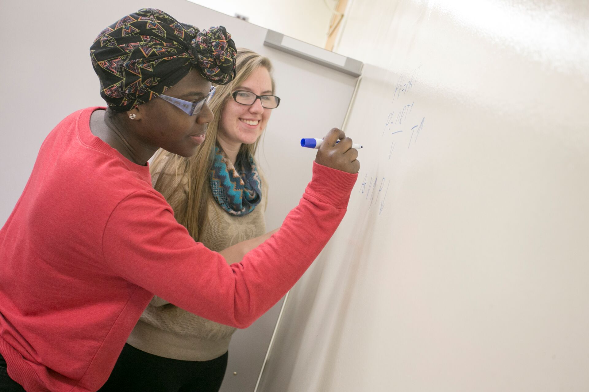 Students studying