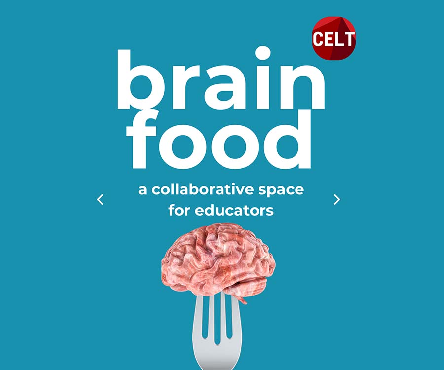 Brain food-A collaborative space for educators; fork with image of a brain