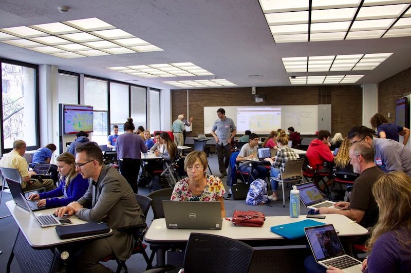 A collaborative mapathon conducted by those interested in Geographical information systems
