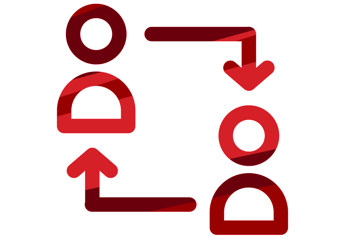 Collaboration logo human and human interaction