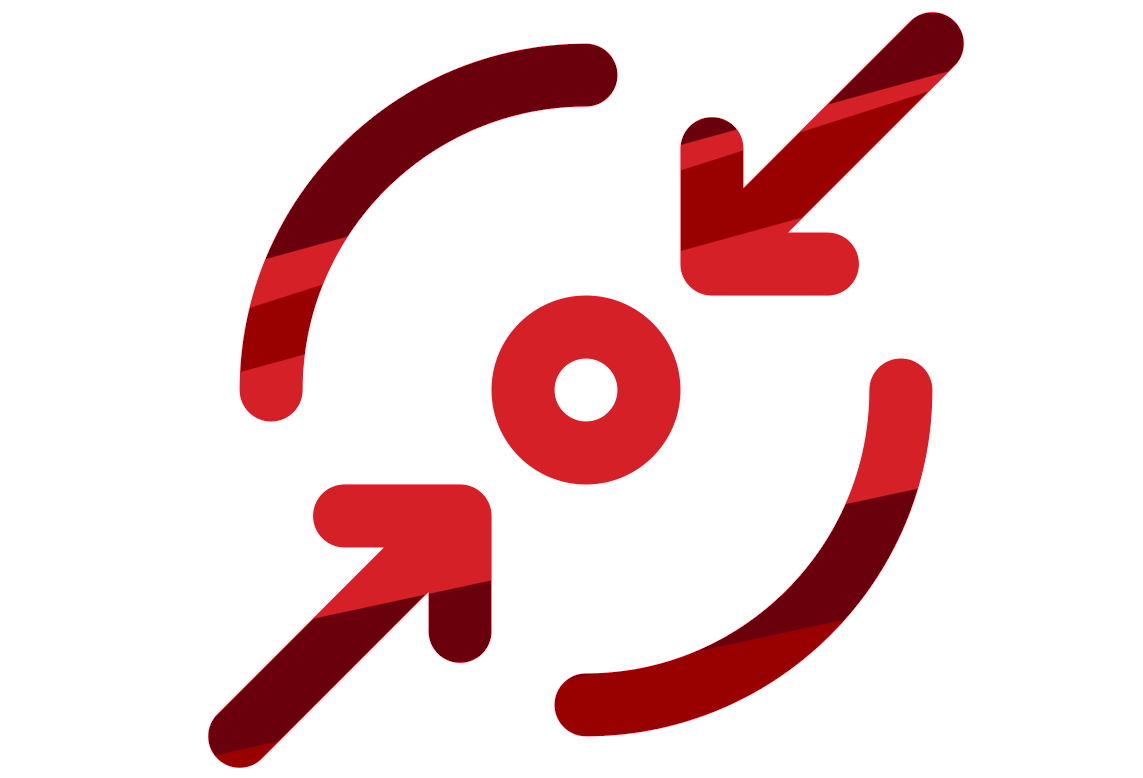 conflict of interest logo two arrows pointing to center