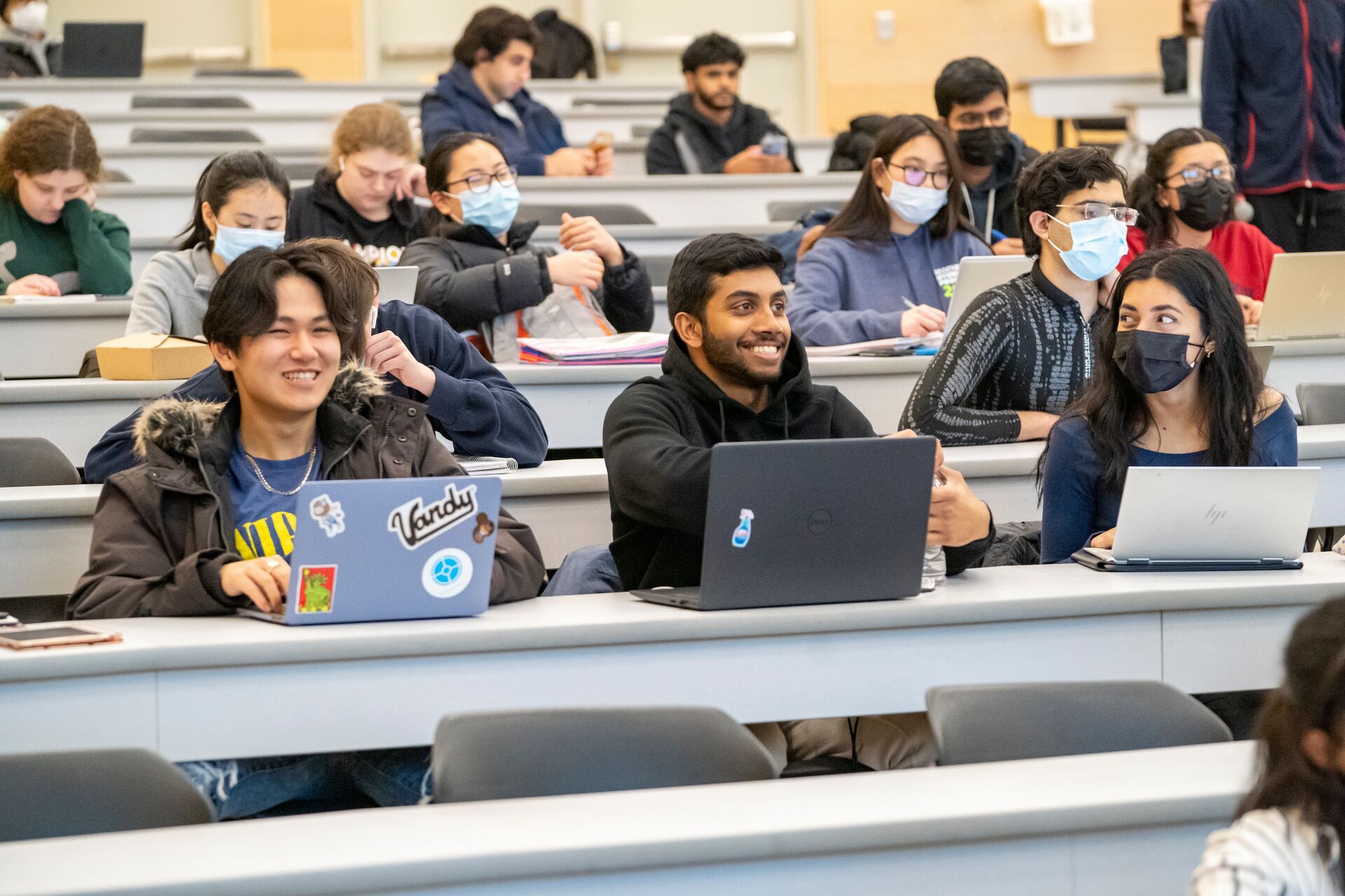students sitting in a lecture hall