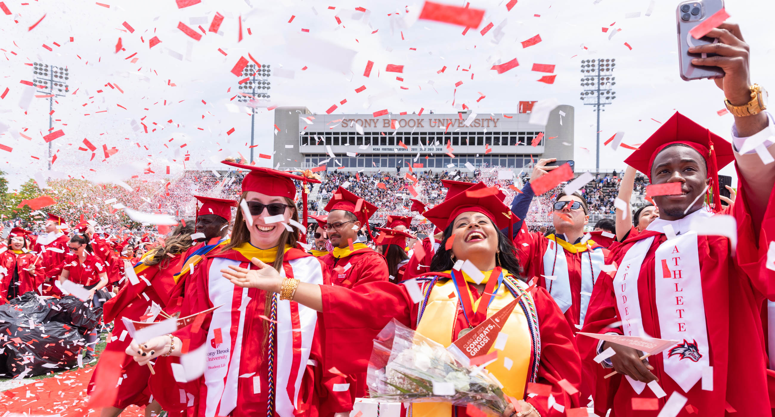 Image of student's celebrating graduation.